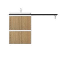 Подвесная тумба под столешницу для стиральной машины 120см Velvex Klaufs 56*50.2Y tpKLA.56.50.2Y-617.216 цвет шатанэ/белый