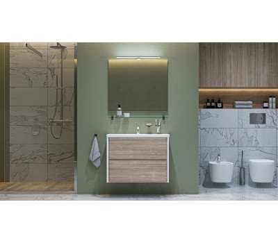 Тумба подвесная Velvex Gesso 800-0-2 (9696) навесная белый матовый/дуб сонома tp.GES.9696.80.2Y