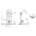 Комплект: инсталляция Vitra 800-1875 Core 738-5800-01 и панель смыва Root S 740-2380 цвет глянц хром