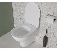 Безободковый подвесной унитаз VitrA Zentrum 5795B003-6077 + тонкое дюропластовое сиденье микролифт Безободковый подвесной унитаз VitrA Zentrum 5795B003-6077 + тонкое дюропластовое сиденье микролифт