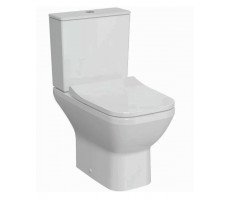 Комплект напольного безободкового унитаза Vitra Integra Square 9833B003-7205 Open-Back с тонким сиденьем микролифт