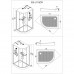 Кабина душевая 115х85 ESBANO ES-L 115 СR левая (с подсветкой) ESKL115СRL
