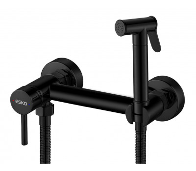 Смеситель скрытого монтажа с гигиеническим душем SMH02 BLACK ESKO 