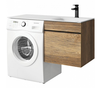 Подвесная тумба с раковиной 115 см AQWELLA TER01051DB+FOR.11.04.D-R Дерево тёмное 