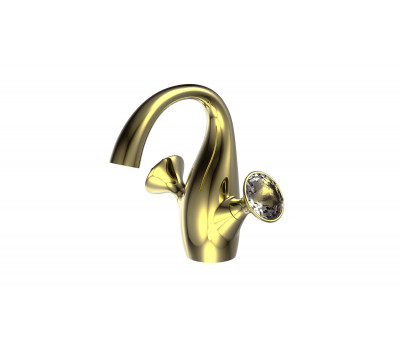 Смеситель для умывальника Bravat Swan F14287G-ENG Золото 