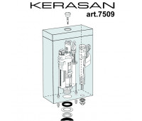 Механизм двойного слива Kerasan 750990 Geberit хром