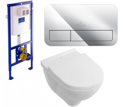 Унитаз с инсталляцией Villeroy & Boch ONovo 5660 HR 01 (инсталляция 9224 61 00 + клавиша 9224 90 61) Унитаз с инсталляцией Villeroy & Boch ONovo 5660 HR 01 (инсталляция 9224 61 00 + клавиша 9224 90 61)