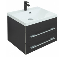Тумба с раковиной Aquanet Верона 58 New черный матовый 