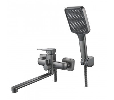 Смеситель для ванны Shevanik S9902T, оружейная сталь