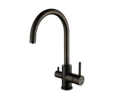Смеситель для кухни ESSEN, вороненая сталь, 213211-GM, Paulmark 