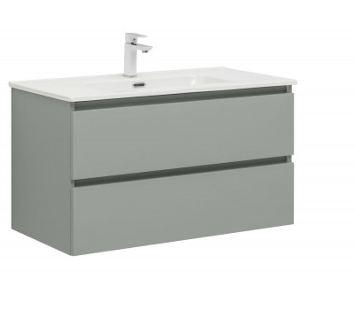 Тумба с раковиной Aquanet Вега 2.0 90 2 ящ. цв.мисти грин (раковина Flat) 00344768 Тумба с раковиной Aquanet Вега 2.0 90 2 ящ. цв.мисти грин (раковина Flat) 00344768