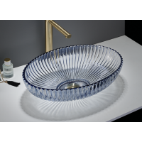 Раковина Ceramalux GL49-L1  стекло голубая 