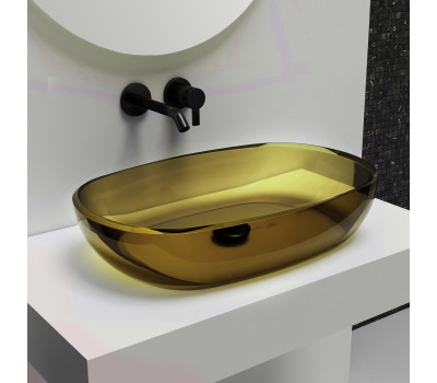 Раковина накладная прозрачная ABBER Kristall AT2805Vesuvian оливковая Раковина накладная прозрачная ABBER Kristall AT2805Vesuvian оливковая