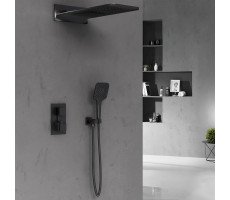Душевой комплект Vincea VSFW-103TMB термостатический встраиваемый, двухрежимный, черный Душевой комплект Vincea VSFW-103TMB термостатический встраиваемый, двухрежимный, черный
