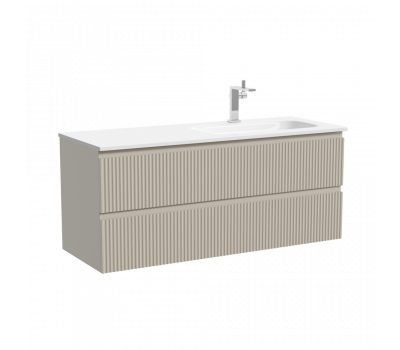 Тумба подвесная SANCOS Snob R правая 1195х445х500, c двумя ящиками оснащенными доводчиками, Beige Soft, арт.SNR120RCE Тумба подвесная SANCOS Snob R правая 1195х445х500, c двумя ящиками оснащенными доводчиками, Beige Soft, арт.SNR120RCE