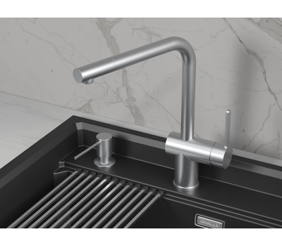 Смеситель для кухни GRANULA 5017, НЕРЖ 