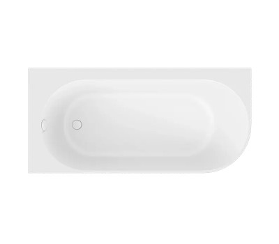 Ванна пристенная угловая, левая версия 170x80 KUPALA Obereg WBU170001L искусственный камень Белый матовый 