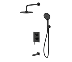 Душевая система для ванны и душа DQ Bonn встраиваемая с изливом черный DA1705605 