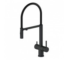 Смеситель для кухни с гибким изливом и подключением фильтра WONZON & WOGHAND, Черный матовый WW-88458009-MB Смеситель для кухни с гибким изливом и подключением фильтра WONZON & WOGHAND, Черный матовый WW-88458009-MB