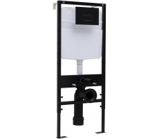 Набор инсталляция + Кнопка смыва LOGAN OVAL двойная, Black Mattе 299419  Набор инсталляция + Кнопка смыва LOGAN OVAL двойная, Black Mattе 299419