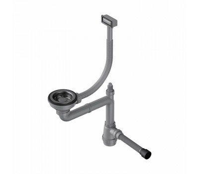 Слив-перелив OMOIKIRI WK-1-GM, для одночашевых моек, цвет-вороненая сталь 4956483 