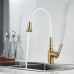 Смеситель для кухни с гибким изливом Raffine F303G-1, золотой сатин