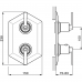 Встраиваемая часть термостатического смесителя с переключателем на 3 положения CISAL Cherie ZA01920004 