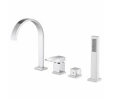 Смеситель ABBER Wasserfall AF8613 на борт ванны, хром 