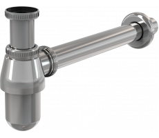 Сифон для раковины Alcadrain 32 мм, цельнометаллический, с накидной гайкой 5/4", хром A431 