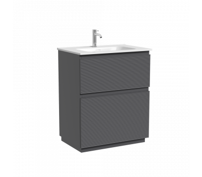 Тумба напольная SANCOS Folk Floor, 690х445х850, c двумя ящиками оснащенными доводчиками, Grey soft, арт.FL70FGS 