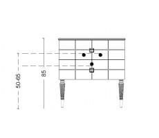 Тумба Armadi Art Piazza 80 черная + Хром 841-080-BCR 