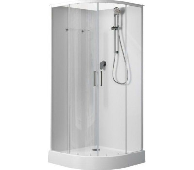 Душевая кабина Aquanet Passion EVO R white 90x90 набор 1, поддон низкий, двери раздвижные 