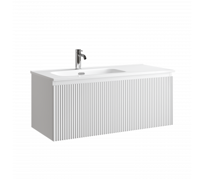 Тумба подвесная SANCOS Snob R 1.0 995х445х406, c одним ящиком оснащенным доводчиками, Bianco , арт.SNR1.0100LW Тумба подвесная SANCOS Snob R 1.0 995х445х406, c одним ящиком оснащенным доводчиками, Bianco , арт.SNR1.0100LW