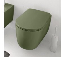 Подвесной унитаз безободковый Kerasan Nolita 531411 цвет Verde зеленый