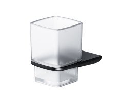 Стеклянный стакан с настенным держателем AM.PM Inspire V2.0 A50A34322 Черный 