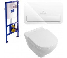 Унитаз с инсталляцией Villeroy & Boch ONovo 5660 HR 01 (инсталляция 9224 61 00 + клавиша 9224 90 68) 