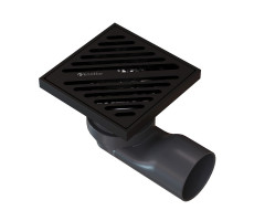 Душевой трап точечный Knotlor SDSL100BL матовый черный  