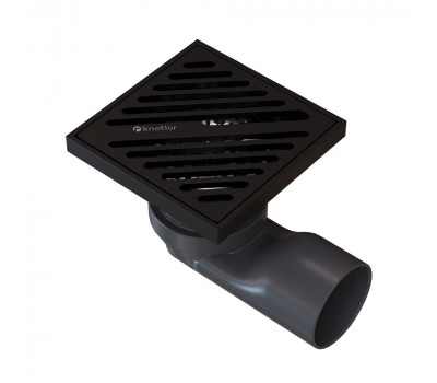 Душевой трап точечный Knotlor SDSL100BL матовый черный  