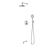 Душевая система для ванны и душа DQ Leipzig встраиваемая с изливом хром DA1765601 