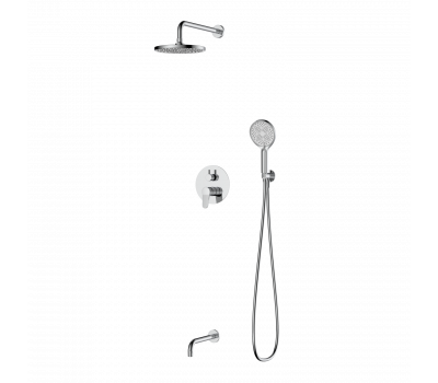 Душевая система для ванны и душа DQ Leipzig встраиваемая с изливом хром DA1765601 