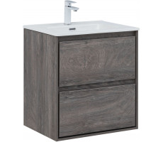 Тумба с раковиной Aquanet Милан 60 цв. дуб рошелье 00340157 