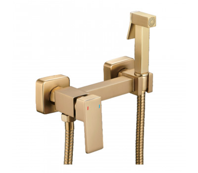 Гигиенический душ со смесителем Shevanik S137G, золотой сатин