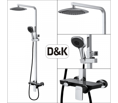 Душевая система DK Berlin Technische DA1433715A02 хром | черный 