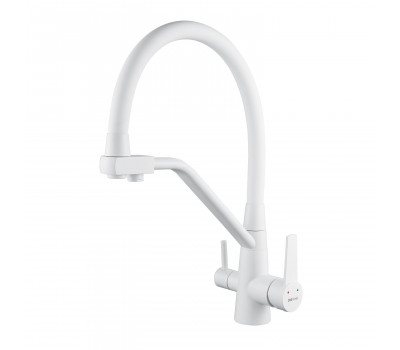 Смеситель для кухни с подключением фильтра Shevanik S968C, белый