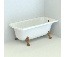 Ванна 174x80 Migliore OLIVIA ANG белая, на 2-х лапах LEONE STANDART в угол, слив/перелив бронза Ванна 174x80 Migliore OLIVIA ANG белая, на 2-х лапах LEONE STANDART в угол, слив/перелив бронза