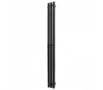 Полотенцесушитель водяной Grota CORSA 130/1200 RAL9005 черный матовый с крючками