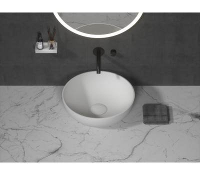 Раковина-чаша кориан круглая матовая, Slim 39см 390*390*145 879-39 