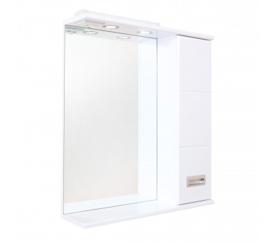Шкаф-зеркало Onika Балтика 67 белый, правый, с подсветкой 206704 
