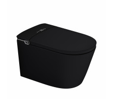 Электронный унитаз-биде ABBER Bequem AC1121SMB подвесной черный матовый Электронный унитаз-биде ABBER Bequem AC1121SMB подвесной черный матовый