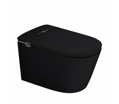 Электронный унитаз-биде ABBER Bequem AC1121SMB подвесной черный матовый Электронный унитаз-биде ABBER Bequem AC1121SMB подвесной черный матовый